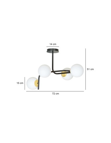 Lampa sufitowa RAGNAR 4A EMIBIG