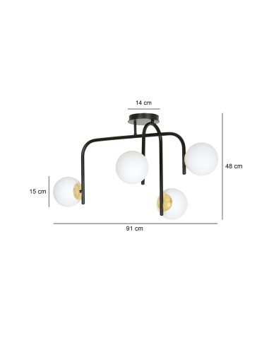 Lampa sufitowa RAGNAR 4B EMIBIG