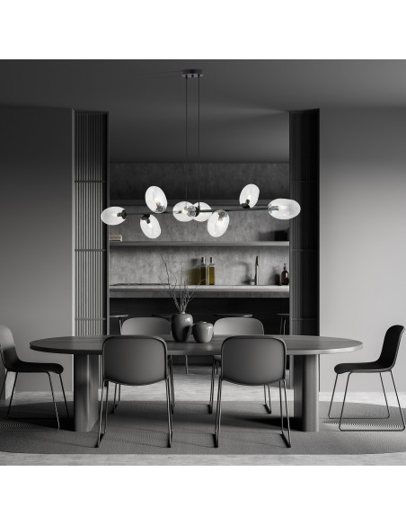 Lampa wisząca PANDORA 8 BL TRANSPARENT EMIBIG