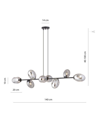 Lampa wisząca PANDORA 8 BL EMIBIG