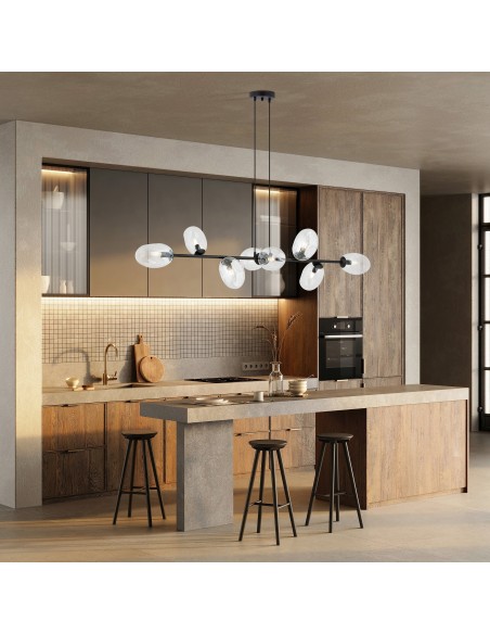 Lampa wisząca PANDORA 8 BL TRANSPARENT EMIBIG