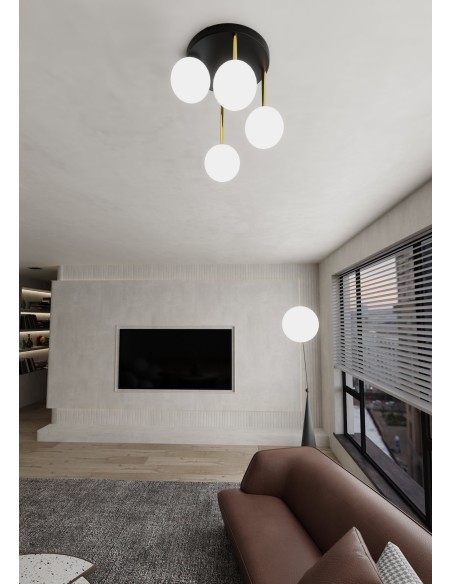 Lampa sufitowa DOLCE 4 BL OPAL EMIBIG