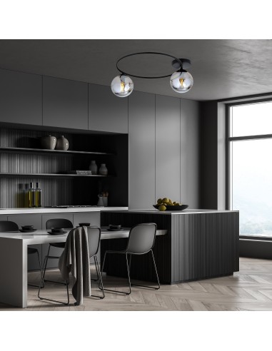 Lampa sufitowa SOPRA 2 BL GRAFIT EMIBIG