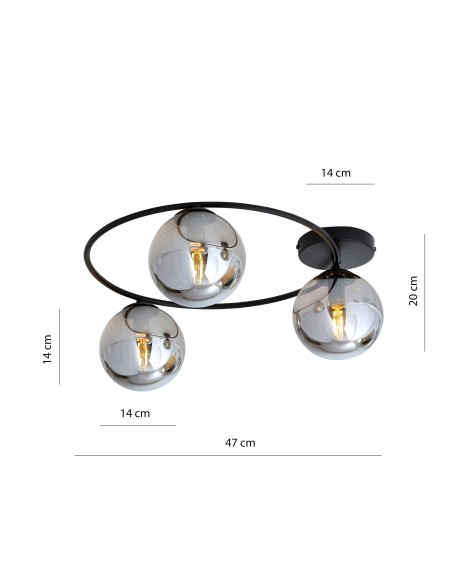 Lampa sufitowa SOPRA 3 BL EMIBIG