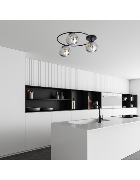 Lampa sufitowa SOPRA 3 BL GRAFIT EMIBIG