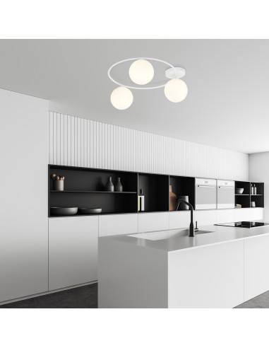 Lampa sufitowa SOPRA 3 WH OPAL EMIBIG