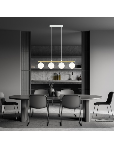 Lampa wisząca ALLORA 4 WHITE EMIBIG