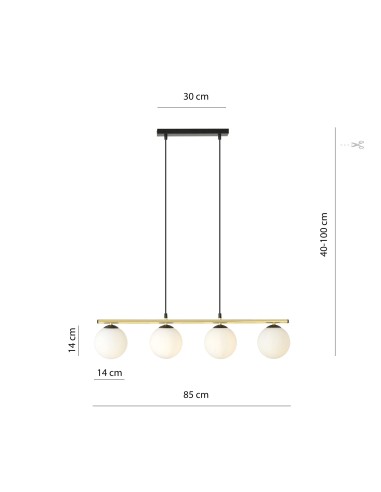 Lampa wisząca ALLORA 4 EMIBIG