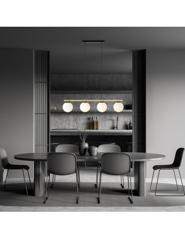 Lampa wisząca ALLORA 4 BLACK EMIBIG