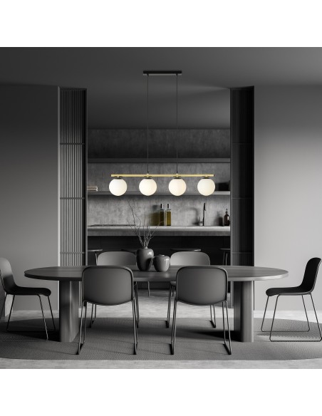 Lampa wisząca ALLORA 4 BLACK EMIBIG