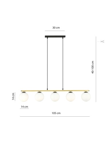 Lampa wisząca ALLORA 5 EMIBIG