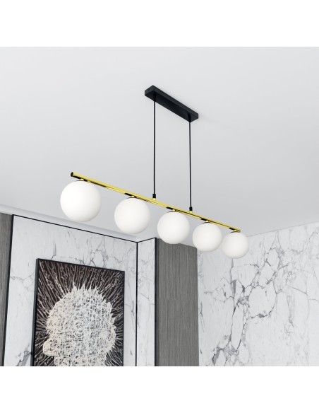 Lampa wisząca ALLORA 5 BLACK EMIBIG