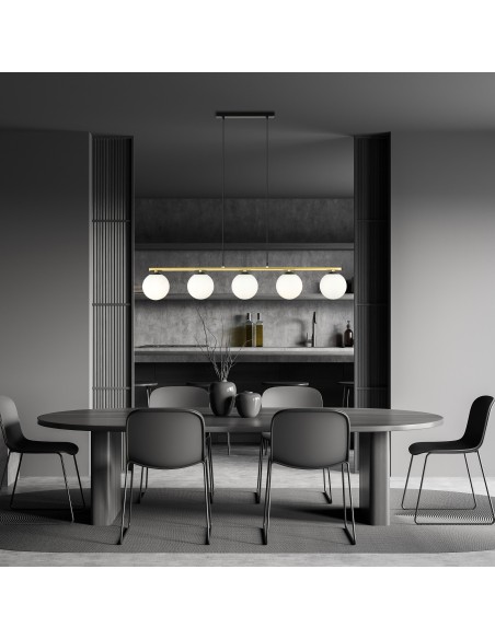 Lampa wisząca ALLORA 5 BLACK EMIBIG