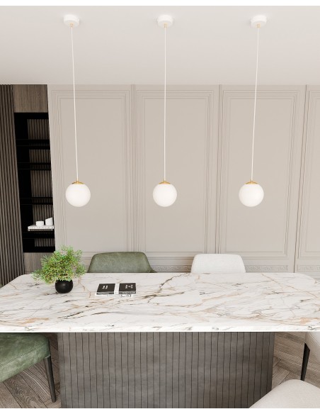 Lampa wisząca ROYAL 1 WHITE EMIBIG