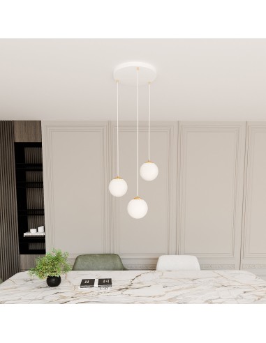 Lampa wisząca ROYAL 3 WHITE EMIBIG