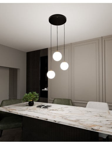 Lampa wisząca ROYAL 3 BLACK EMIBIG