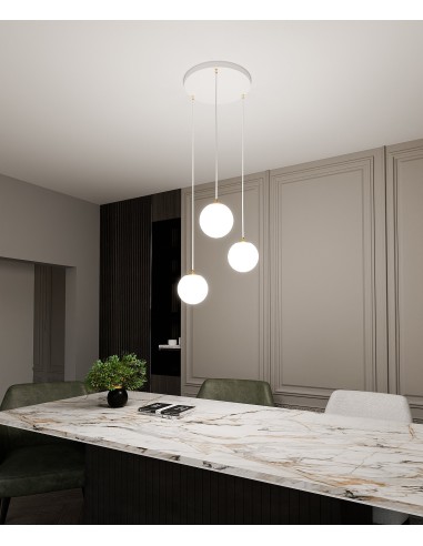 Lampa wisząca ROYAL 3 WHITE EMIBIG