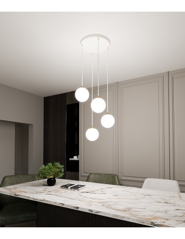 Lampa wisząca ROYAL 4 WHITE EMIBIG