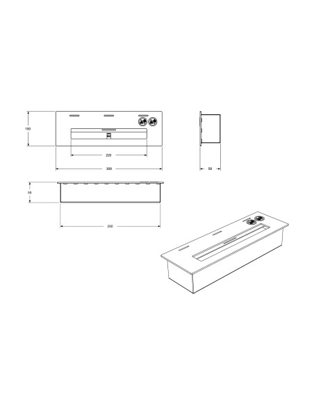Palnik do biokominka DIY 0,9 L BIOkominkiGMT