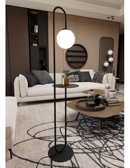 Lampa podłogowa BARI LP1 BLACK EMIBIG