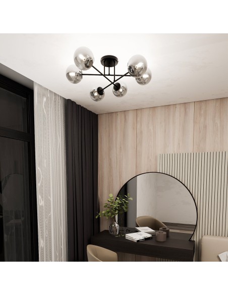 Lampa sufitowa ROMA 6 BL GRAFIT EMIBIG