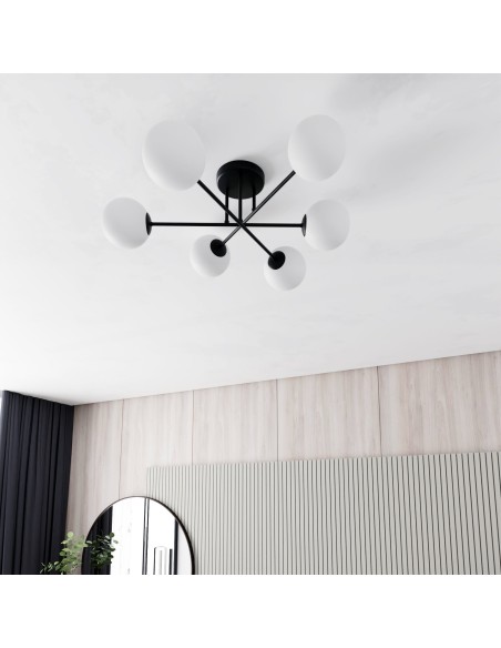 Lampa sufitowa ROMA 6 BL OPAL EMIBIG