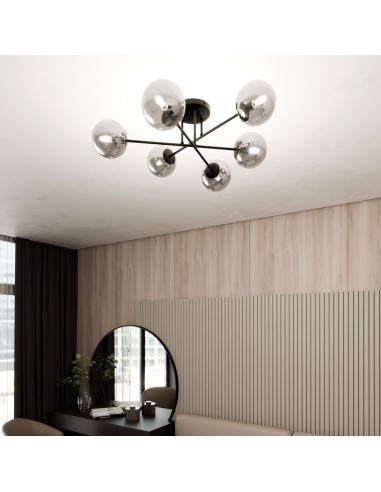 Lampa sufitowa ROMA 6 BL GRAFIT EMIBIG
