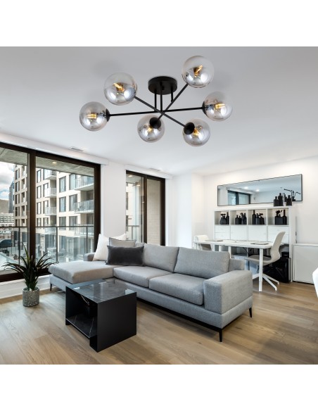 Lampa sufitowa ROMA 6 BL GRAFIT EMIBIG