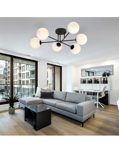 Lampa sufitowa ROMA 6 BL OPAL EMIBIG