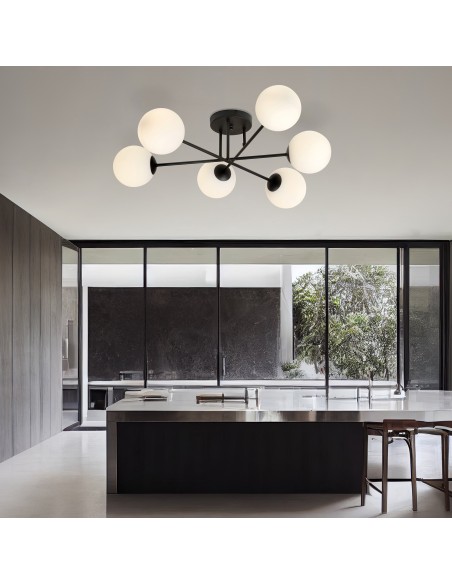 Lampa sufitowa ROMA 6 BL OPAL EMIBIG