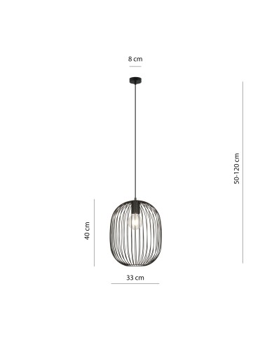 Lampa wisząca ONYX 1 BL EMIBIG