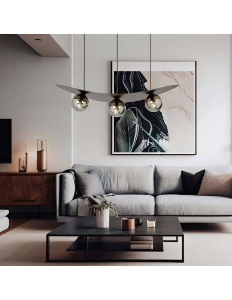 Lampa wisząca AUARA 3 BL GRAFIT EMIBIG