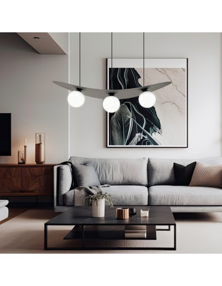 Lampa wisząca AUARA 3 BL OPAL EMIBIG