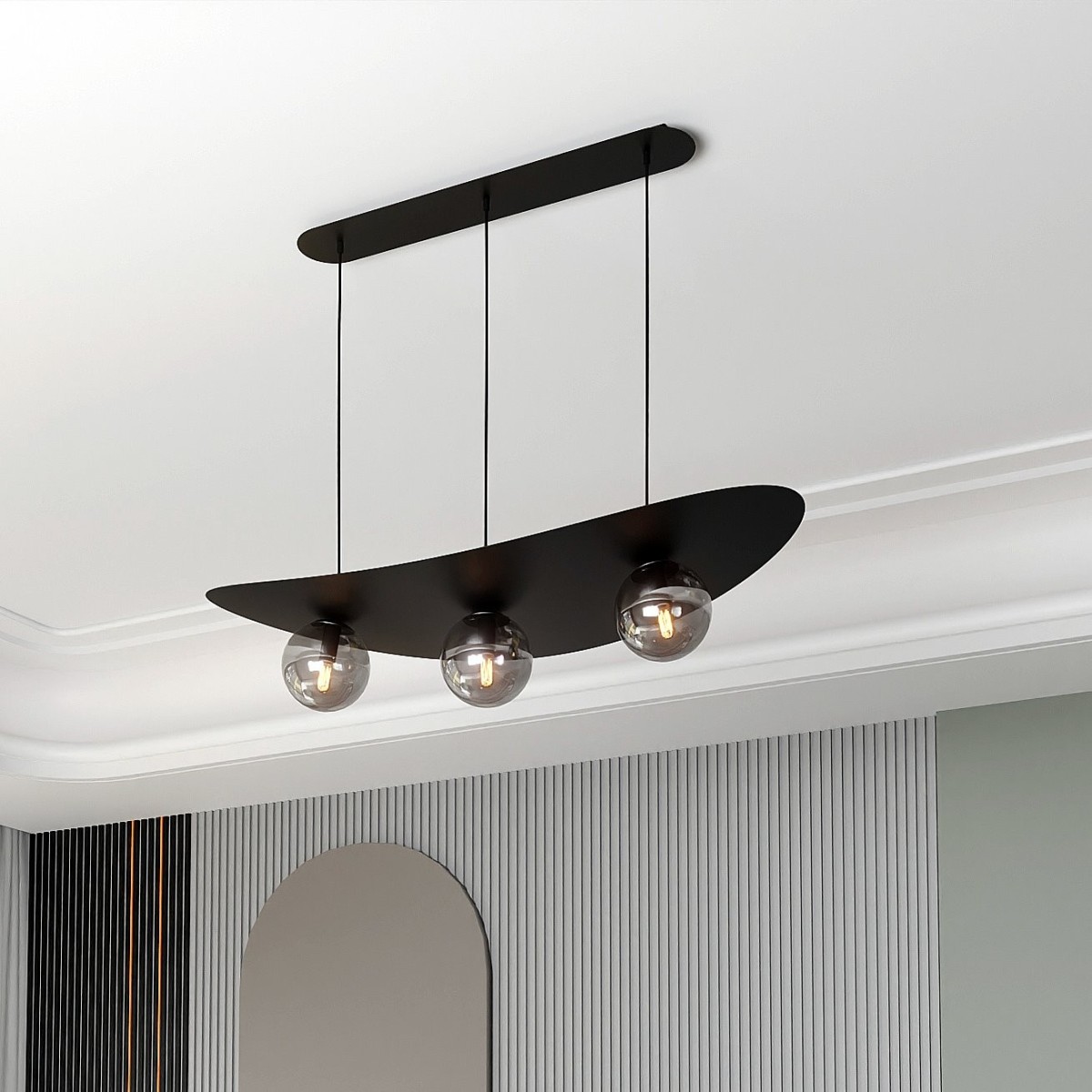 Lampa wisząca AUARA 3 BL GRAFIT EMIBIG