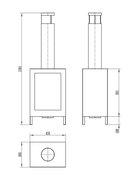 Biokominek wolnostojący KOZEN