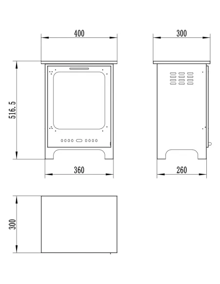 Biokominek wolnostojący KOZA MINI
