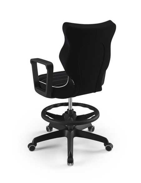 Krzesło obrotowe młodzieżowe z podłokietnikami i podnóżkiem na kółkach NORM ENTELO