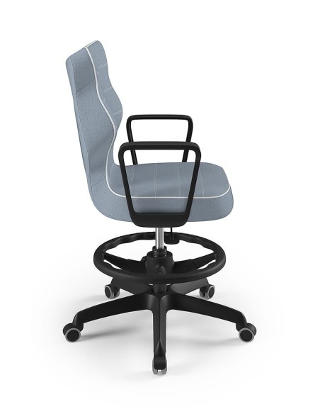 Krzesło obrotowe młodzieżowe z podłokietnikami i podnóżkiem na kółkach NORM ENTELO