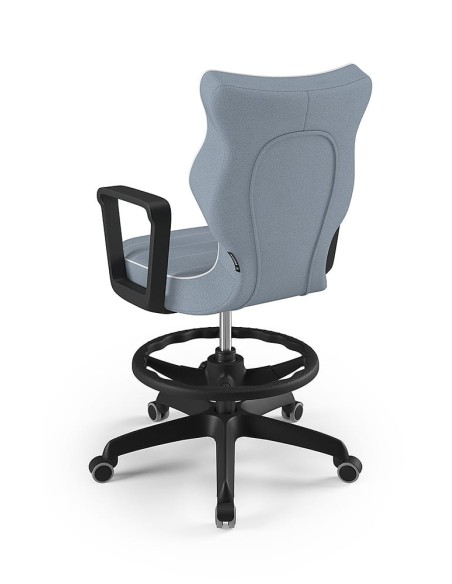 Krzesło obrotowe młodzieżowe z podłokietnikami i podnóżkiem na kółkach NORM ENTELO