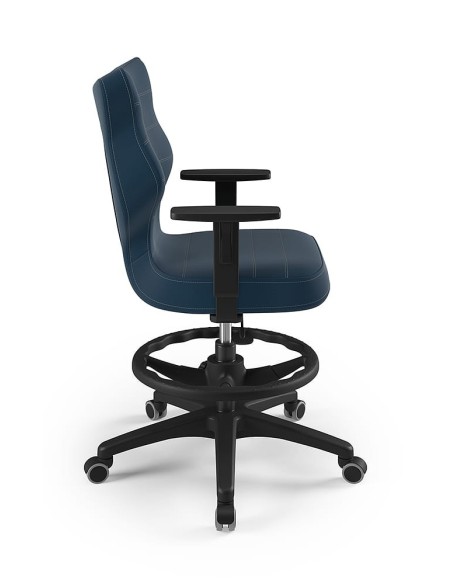 Krzesło obrotowe młodzieżowe z podłokietnikami i podnóżkiem na kółkach DUO ENTELO