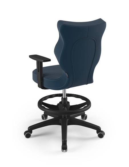 Krzesło obrotowe młodzieżowe z podłokietnikami i podnóżkiem na kółkach DUO ENTELO