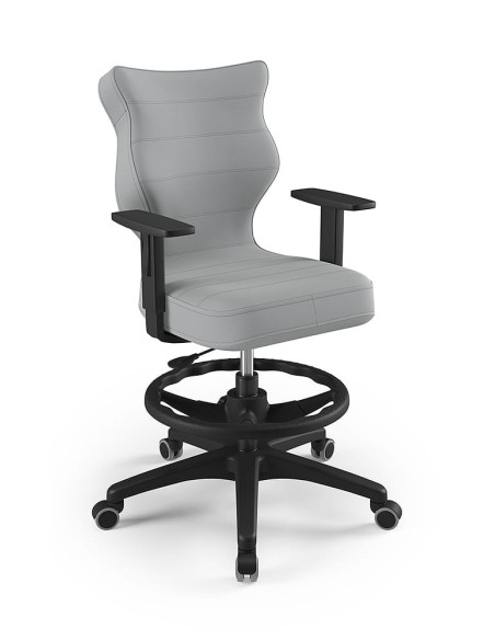 Krzesło obrotowe młodzieżowe z podłokietnikami i podnóżkiem na kółkach DUO ENTELO