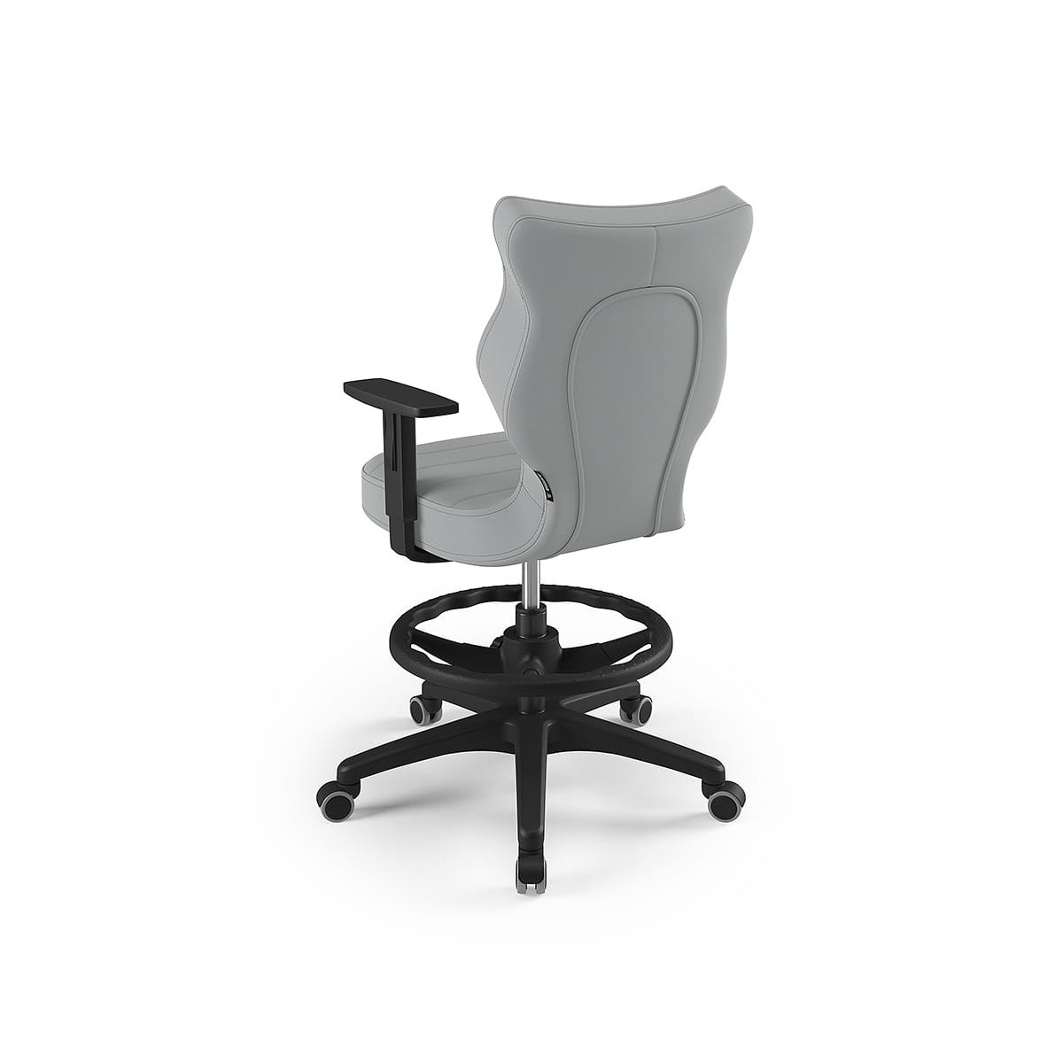 Krzesło obrotowe młodzieżowe z podłokietnikami i podnóżkiem na kółkach DUO ENTELO