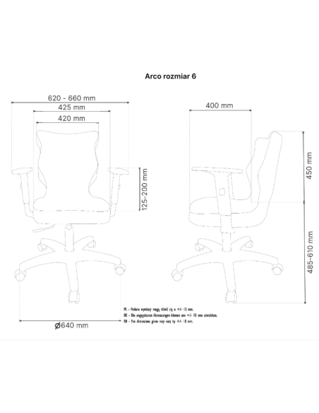 Krzesło obrotowe biurowe z podłokietnikami na kółkach ARCO ENTELO