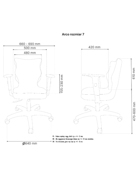 Krzesło obrotowe biurowe z podłokietnikami na kółkach ARCO ENTELO