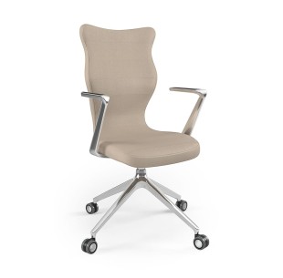 Krzesło obrotowe biurowe z podłokietnikami na kółkach KUMA ENTELO rozmiar 6 2