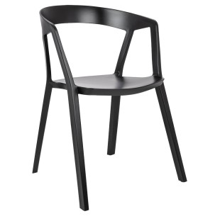 Krzesło VIBIA czarne - polipropylen KINGHOME