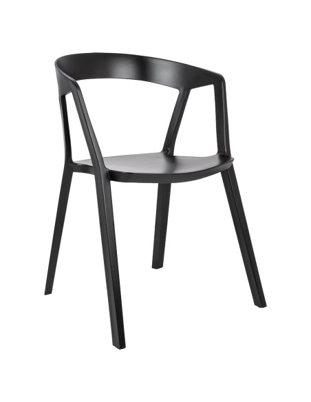 Krzesło VIBIA czarne - polipropylen KINGHOME