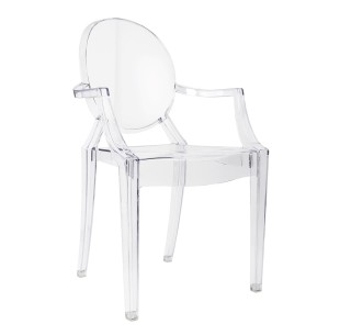 Krzesło LOUIS transparentne - poliwęglan KINGHOME