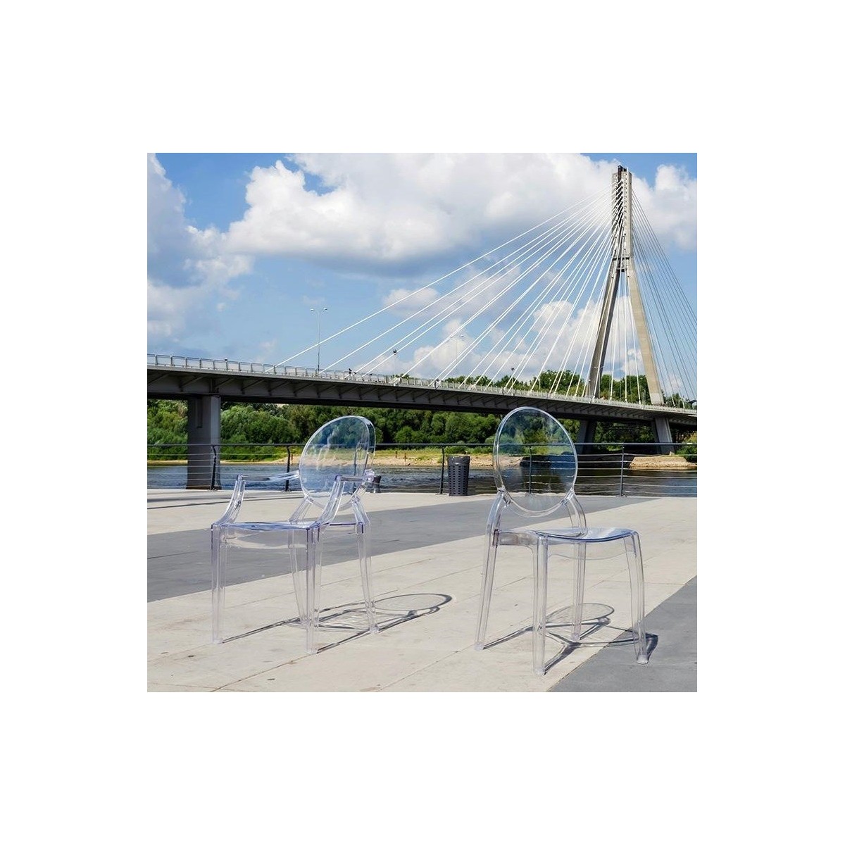 Krzesło LOUIS transparentne - poliwęglan KINGHOME